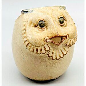 Japan Stoneware Owl Creamer Pitcher UCTCI 4.5 inch Stoneware Vintage 1960s‎